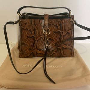 Rebecca Minkoff Megan satchel in Equestrian (brown snake skin print)